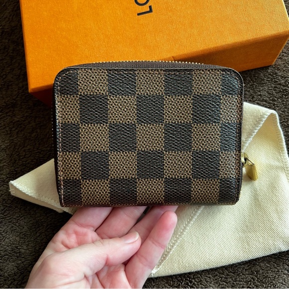 LOUIS VUITTON DAMIER EBENE ZIPPY COIN PURSE WALLET - Picture 3 of 16